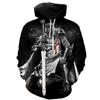 Man Sweatshirt 3D Templar Knight Group Print Hoodies Men/Women Sweatshirt Hoody Outwear High Quality Men's Hooded Male Pullovers