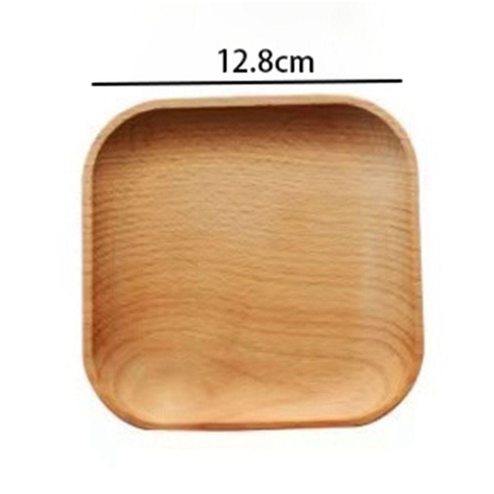 Multiple Styles Solid Wood Cartoon Dinner Tray Cute Animal Pattern Children's Rice Plate Odorless Wood Food Dishes Meal