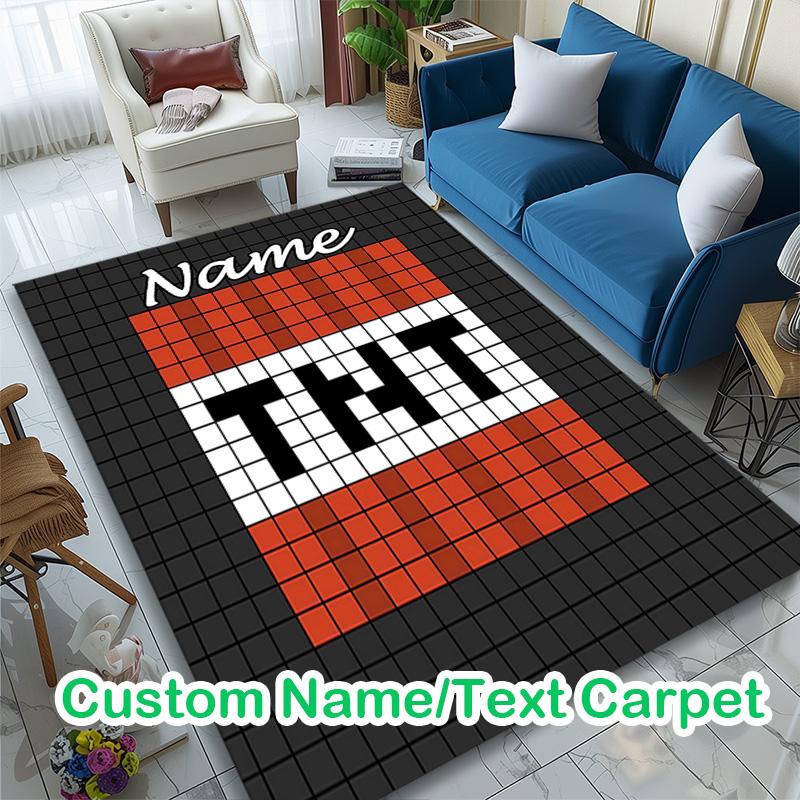 1pc Pixel Game (3) Printed Chair Rug for Home Office Use, Living Room Kitchen Game Room Area Carpet