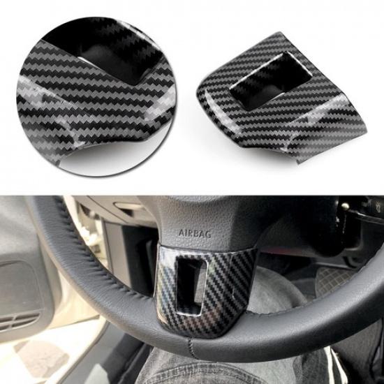 ABS Carbon Steering Wheel Buttom Cover For VW Golf 2009 - 2013 Jetta 2011 - 2014