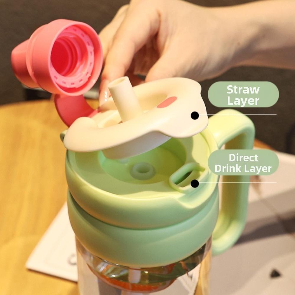 Leak-proof Sports Water Bottle Large Capacity Tea-water Separation Cup Tea Partition Cup  Travel