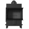 Steel fireplace KRATKI LUCY right 12 kW Ø 200 black thermotec
