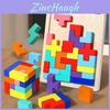 Wooden Tetris Block Puzzle Kids Educational Brain Teaser Gift