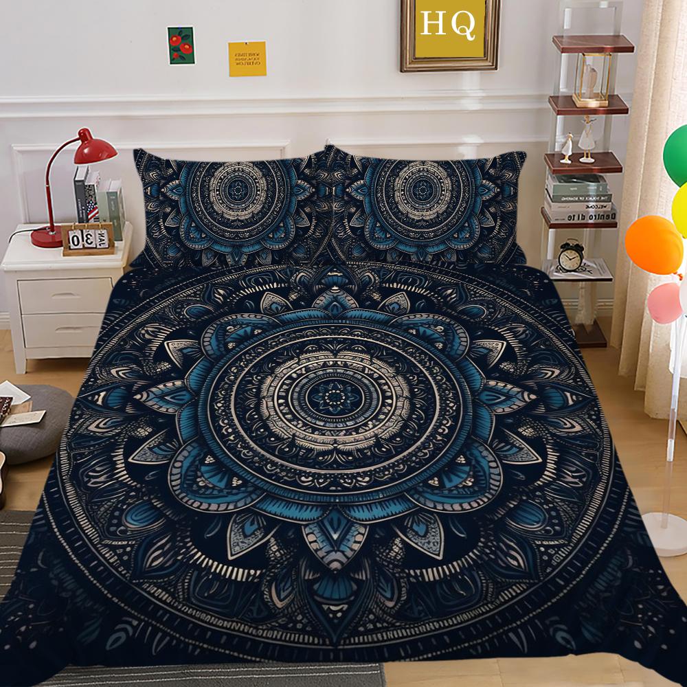 Printed Bedding Suit Mandala Home Textiles Luxury Bedding Sets Queen Size Fashion Microfiber Duvet Cover Sets