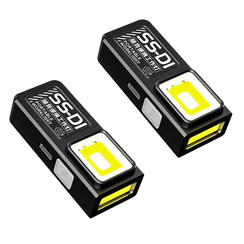 Mini COB LED Flashlight USB C Rechargeable Powerful Work Light with Clip Magnet Waterproof EDC Camping Walking Pocket