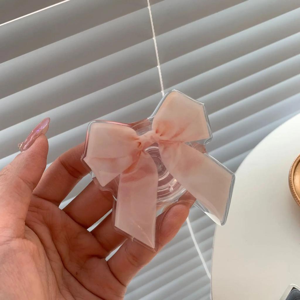 Милая девушка бант подушка безопасности подставка для iPhone Android мобильные телефоны настольный просмотр ленивый кронштейн телефон чехол украшение