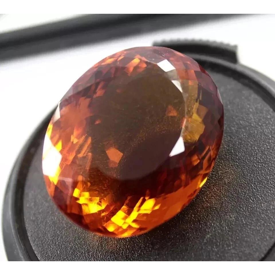 Natural Imperial Topaz Brazilian Oval Cut 80 Ct Beautiful Certified Gemstone