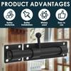 6.3" Barrel Bolt Latch, Stainless Steel Gate Latch with Screws, Heavy Duty Slide Bolt Sliding Lock for Outdoor Shed Barn Door Fence Cabinet
