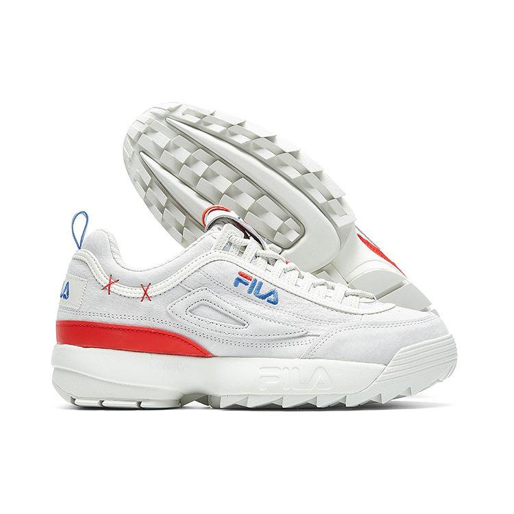 Fila Fusion Кроссовки Disruptor 2 Тканевые Круглый носок На шнуровке Низкие Папины кроссовки Женские кроссовки Туманно-серый T12W011402FVG