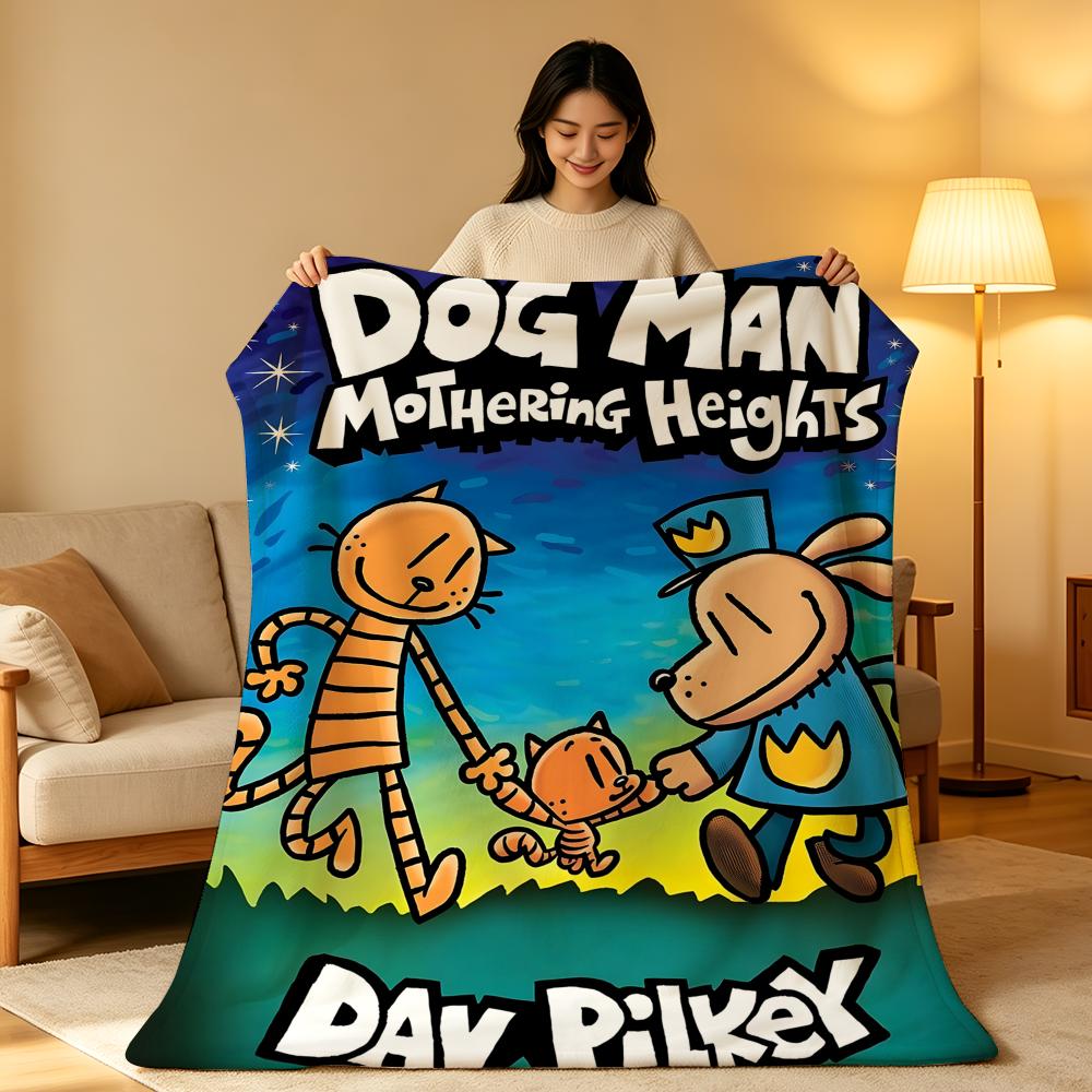 Мультяшное одеяло D-Dog M-Man, короткий плюш высокой плотности, мягкое, приятное для кожи, для дивана, для сна, в комнате с кондиционером