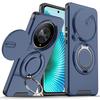 Магнитное металлическое кольцо-подставка Бронированный чехол Для Honor X9B Magic 6 Lite Сдвижное окно Защита объектива ТПУ каркас Пластиковая крышка телефона