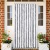 VidaXL Fly Curtain, Insect Screen with Hook, Adjustable Length and Width Door Curtain, Grey and White 377369