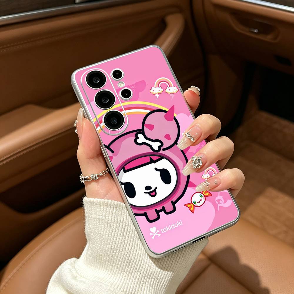 Retro Cute Vibe T-Tokidoki Art Phone Case For Samsung S25,S24,S21,S22,S23,S30,Ultra,S20,Plus,Fe,Lite Transparent Cover
