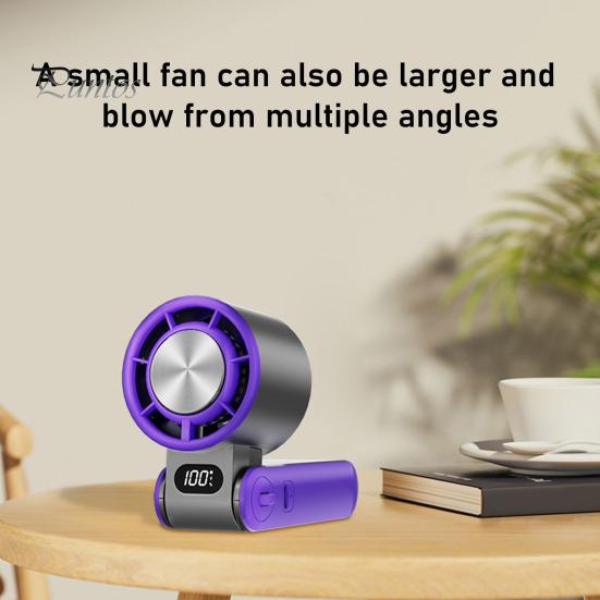 Ручной складной вентилятор со 100-скоростным регулируемым светодиодным дисплеем, USB-перезаряжаемый охлаждающий вентилятор, летний портативный дорожный мини-персональный вентилятор для улицы