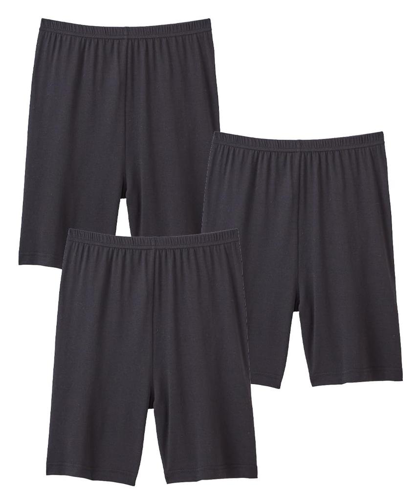 Nissen Set of Size 6L Leggings/Stirrup Pants, Sweat-Wicking, Quick-Drying, 3/4 Length, 3, Black,