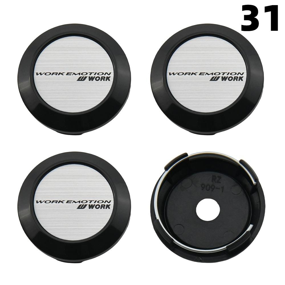 4PCS 64MM OD / 60MM ID Cap For Rims WORK EMOTION EQUIP MEISTER VS Emblem Wheel Center Cap Sport Car Logo Wheel Cover Hub caps