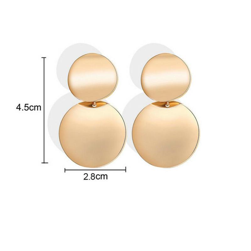 Геометрические ретро металлические серьги-пусеты: Стильные круглые серьги-подвески для женщин