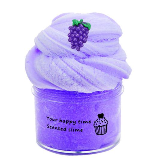70 мл Цветная глина Игрушка Мягкая Кристальная Грязь Тянущаяся Нелипкая Облачная Снятие Стресса Новинка Игрушка Сделай Сам Изготовление Фруктовый Слайм Игрушка Декомпрессионная Игрушка Детская Игрушка Подарок
