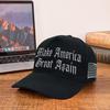 Trump Baseball Hat MAGA Never Surrender American Flag Embroidery Long Brim 2024 President Election Campaign Rallies Parties Unisex Cap