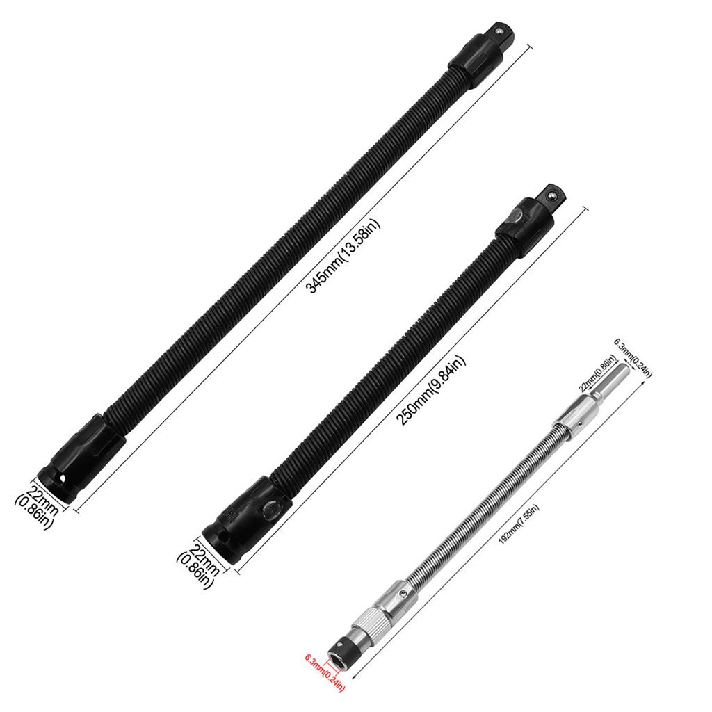 1/2 Universal Soft Shaft Heads Connecting Rod Electric Drill Manual Wrench Tool Screwdriver Bit Extension Rod Tool