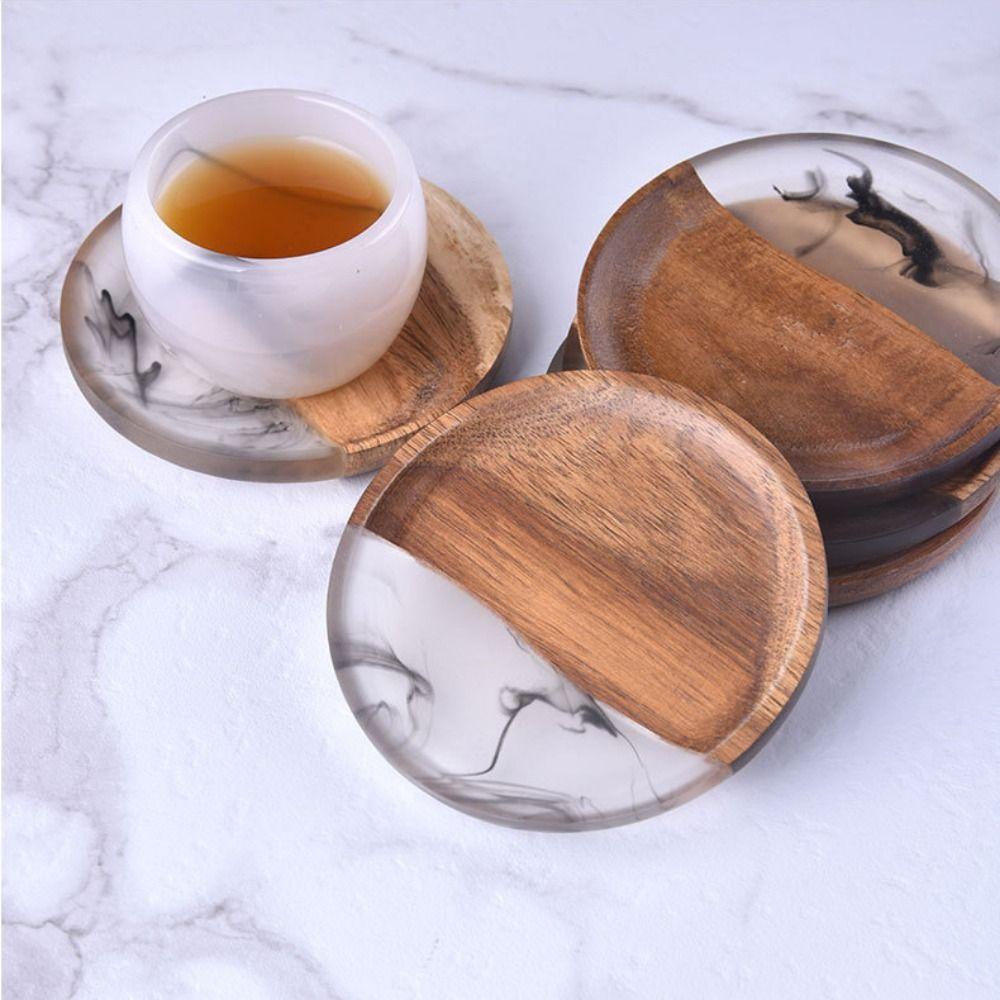 Fashion Wood Coaster Heat Resistant Utensils Protection Serving Tray Non-Slip Table Decorative Cup Pad Kitchen Use