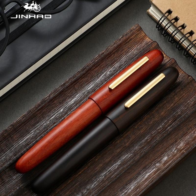 Jinhao 9056 Перьевая ручка из натурального дерева Ручная работа EF/M/F Перо Чернильная ручка с конвертером Школьные Офисные Принадлежности Канцелярские товары PK 9019