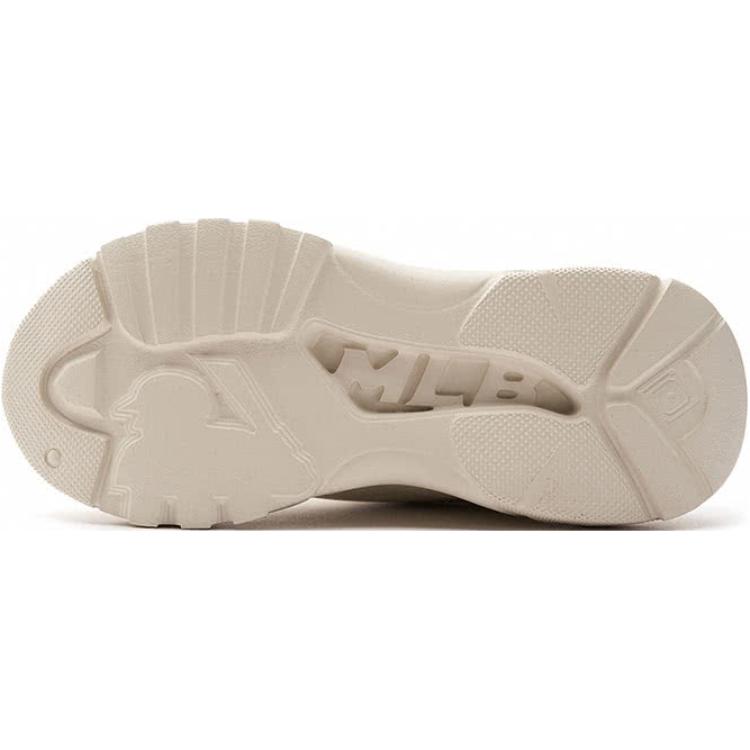 MLB Chunky Flex Diamond Monogram NY Comfortable Shock Absorbing Durable Low Top Casual Shoes Kids sneaker Ivory 7ASHCM43N-50IVS