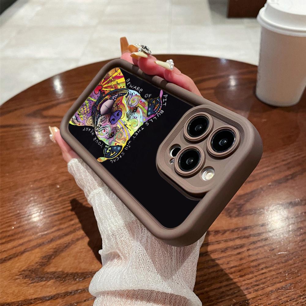 Ae76 Dog Color Doodle Design Art Защитные чехлы для телефонов для iPhone 13 14 15 Pro Max infinix Hot 40i Tecno Camon 30 20 Pro Angel Eyes Задняя крышка из ТПУ