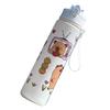 800ml Capybara Cute Water Cup with Straw & Handle Travel Water Cup Large Capacity Kawaii Water Bottle for Outdoor Activities