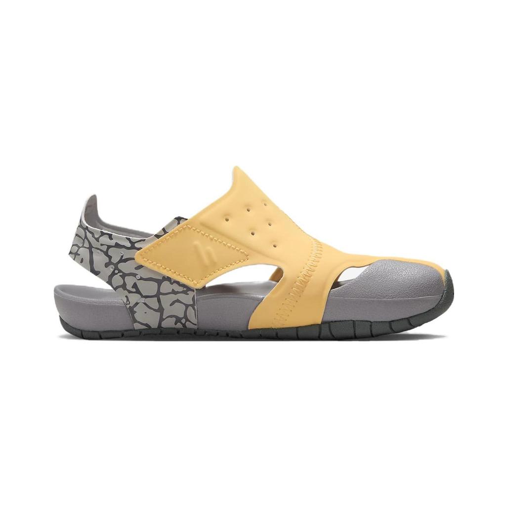 Jordan Flare Slip Resistant, Abrasion Resistant, Breathable Children's Sandals Yellow Gray Children Aged 3 7 Years Old CI7849-700
