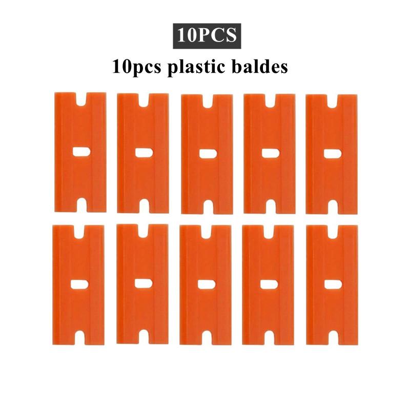 Double-Sided Scrape Razor Blade Auto Film Sticker Glue Ice Remover Razor Gap Glass Kitchen Car Cleaner Squeegee Knife