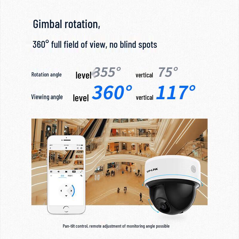 TP-Link 4MP PoE Dual-Band Wireless PTZ Dome IP Camera