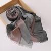 Muslim Tie-Dye Cotton Rayon Modal Hijab Long Scarf Islam Hijabs for Women's Turbans Soft Lightweight Head Wrap Scarf