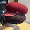 New High End Wool Octagonal Hat for Women In Autumn and Winter Woolen Beret Hat Retro Versatile Newsboy Hat