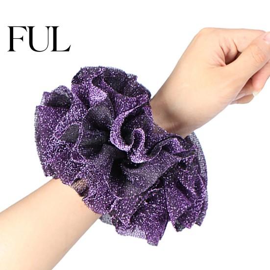 Hair Rope Flower Shape Tie High Elastic Headwear Scrunchy Big Shining Accessories