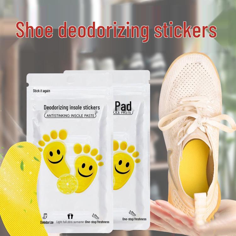 Fresh Lemon Deodorizing Shoe Stickers - Eliminates Odors, Sterilizes, and Absorbs Foot Sweat