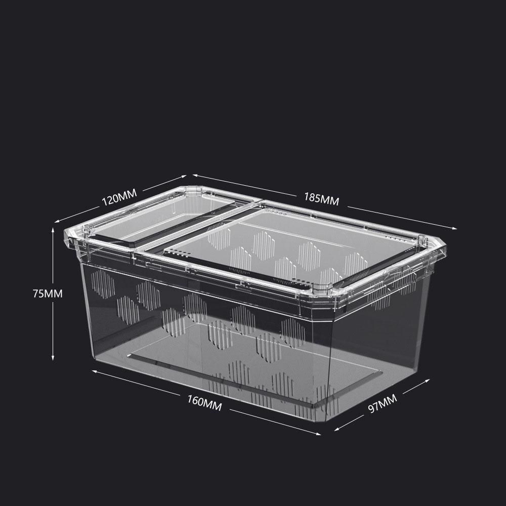 Transparent Reptile Tank Plastic Reptile Transport Container Reptile Pet Supplies