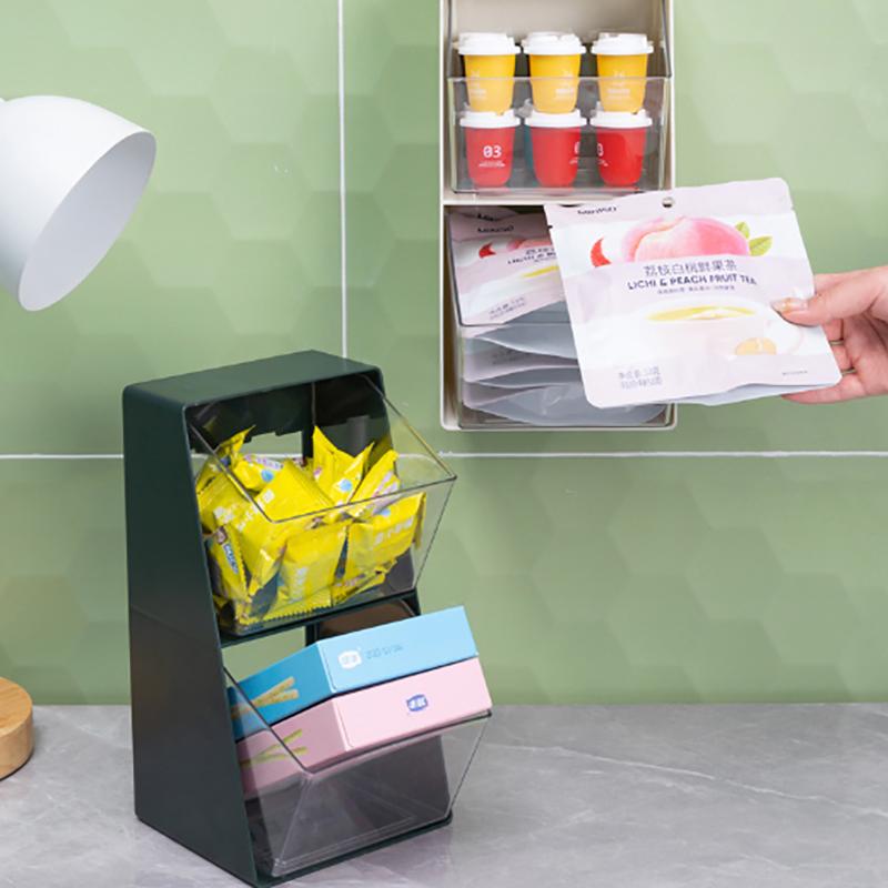 Ins Коробка для хранения кофейных капсул, пылезащитный органайзер для кофейных пакетиков и чая, настольный органайзер для всякой всячины, полка для хранения канцелярских принадлежностей и косметики