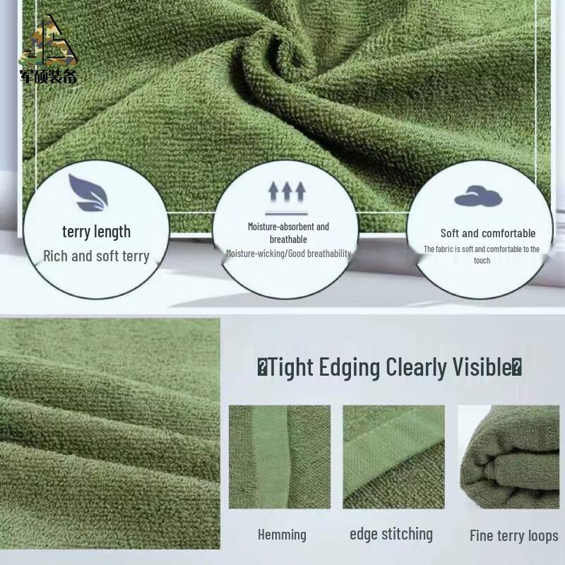 Junshuo Army Green Towel Quilt