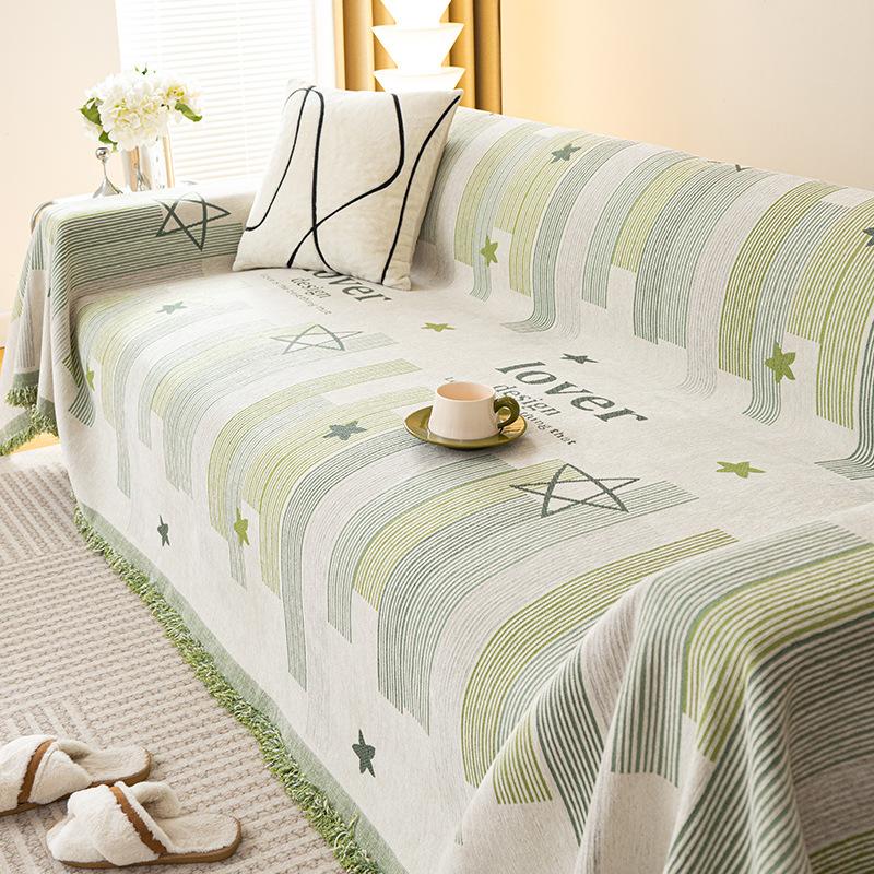 Chenille All-inclusive Set of Dust-proof and Anti-slip Sofa Towel, Sofa Cushion, Sofa Blanket, Four-season Universal Sofa Cover, Full Cover Cloth