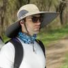 15 см большой козырек солнцезащитный мужской кепка летняя альпинистская туристическая шляпа защита лица шея рыболовная кепка бесплатная доставка