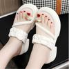 Women Fashion Sandals  Summer New Breathable Comfortable Slippers Beach Girl Sandals French Flip Flops Platform Shoes Mujer