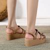 Ankle Strap Sandals Women Wedges High Heels Platform Woman Pumps Comfortable Ladies Sandalias Buckle Strap Female Summer Sandal