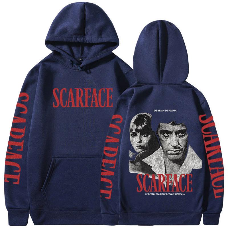 Gang Movie Scarface Hoodies Tony Montana Face Al Pacino Sweatshirts Men Women Clothing Oversized Long Sleeves Fleece Pullovers