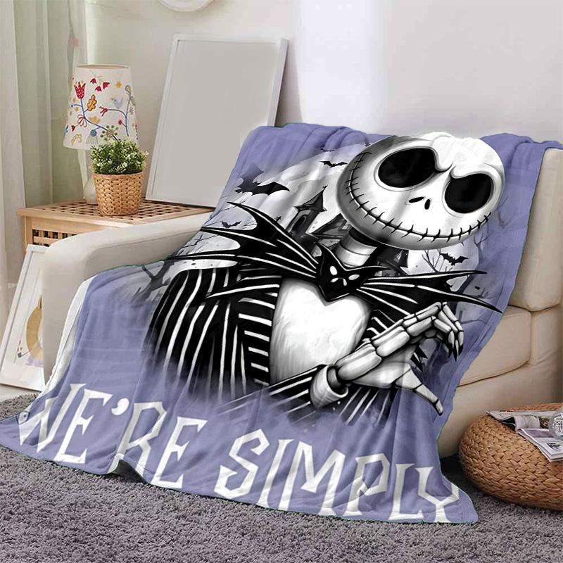 1pc Skull Crossbones Artwork Soft Throw Blanket Flannel All Season Light Weight Living Room/Bedroom Warm Blanket. M729012