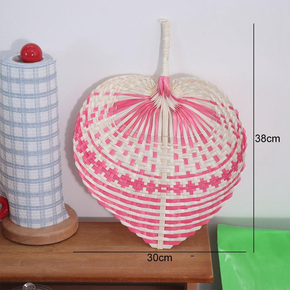 Bamboo Rattan Fan Natural Hand Fan Art Craft Straw Woven Fans Bedroom