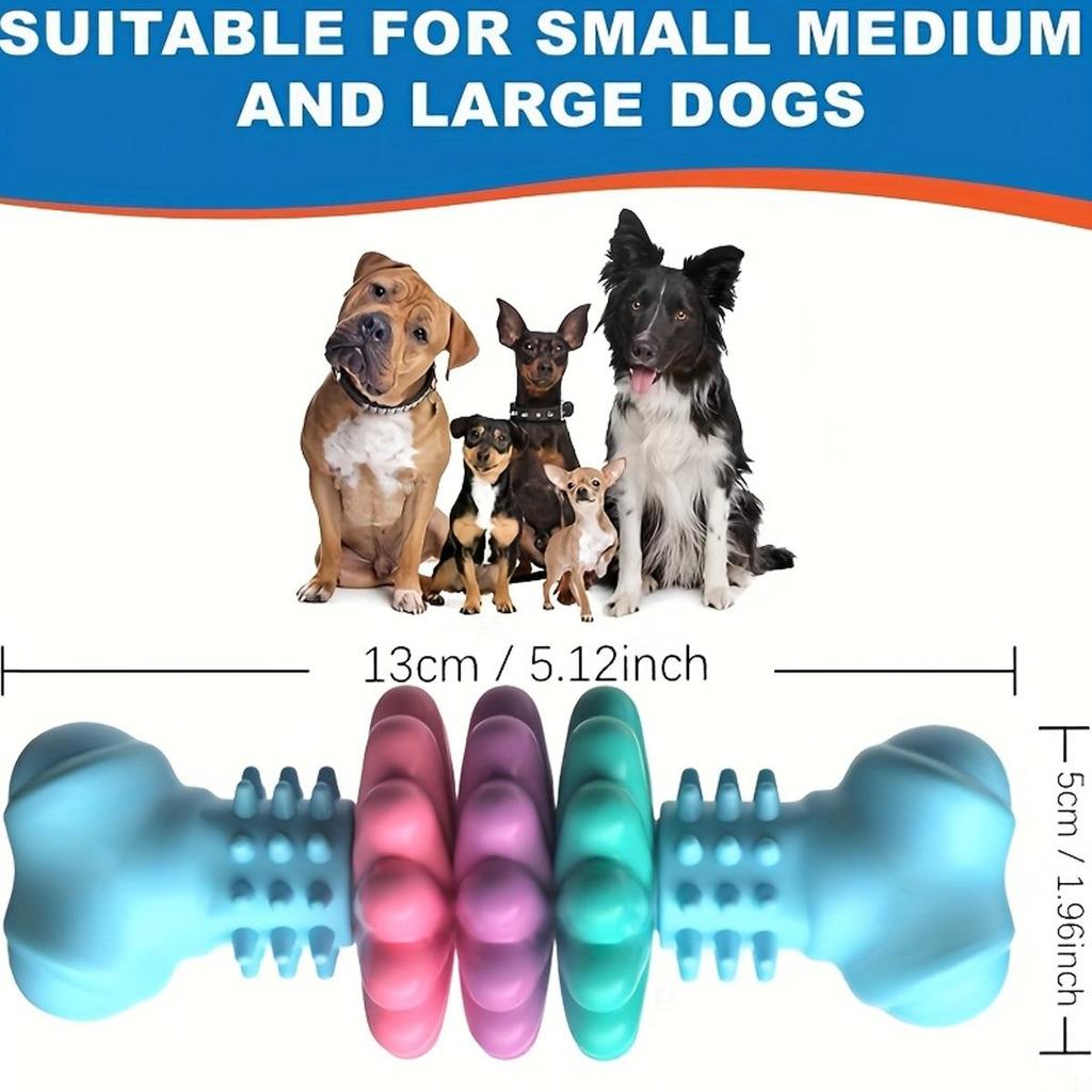Dog Chew Teething Toy, Durable Dental Cleaning Toy for Small & Medium Dogs