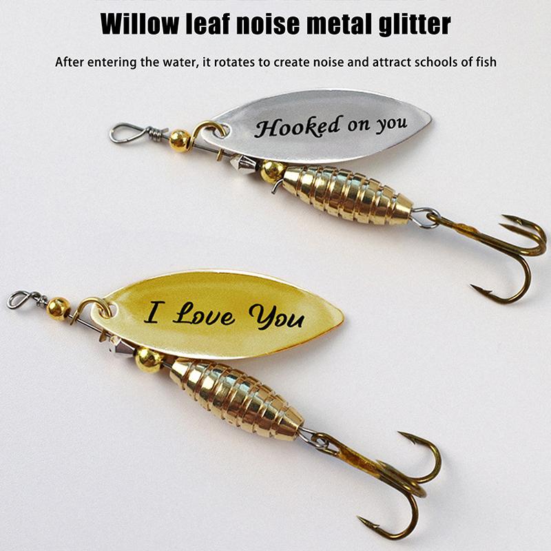 5/10 шт./коробка Блесна-вертушка Блестки с тройником Металлическая блесна Ложка Твердая рыболовная приманка с коробкой для рыболовных снастей Подарок на День отца