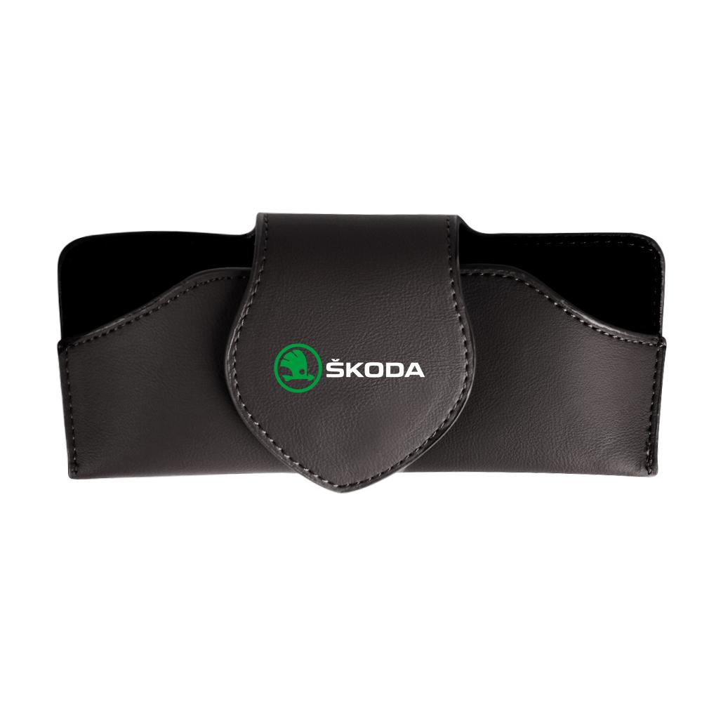 Car Glasses Frame Sun Visor Sunglasses Storage Fastener Holder For Skoda S Octavia 2 3 Fabia A7 Rapid Superb Kamiq Kodiaq VII