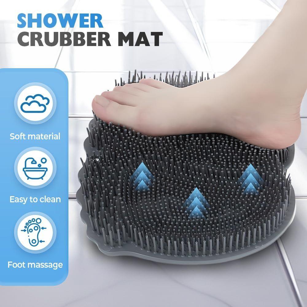 Exfoliation Silicone Foot Cleaning Massage Mat Non Slip Foot Scrubber Pad  for Daily Bath Use
